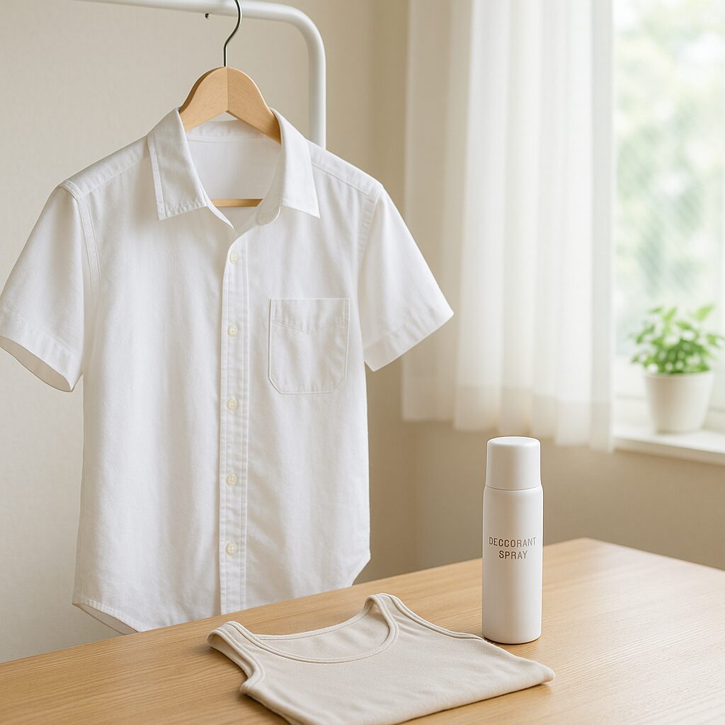 汗ジミ予防のためのインナーとシャツ