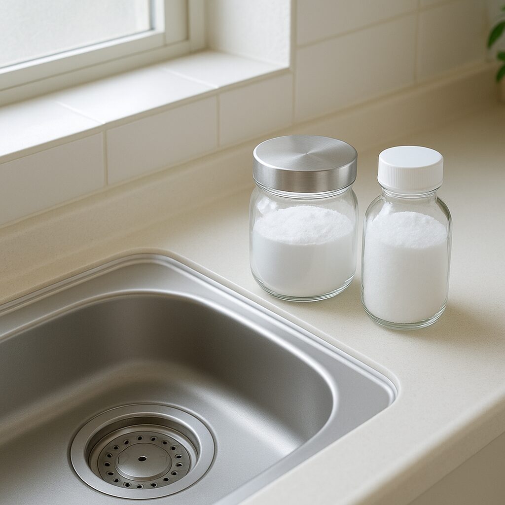 きれいな排水口と予防に使う重曹とクエン酸