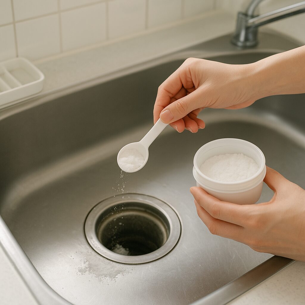重曹とクエン酸を使った排水口のぬめり取りの方法