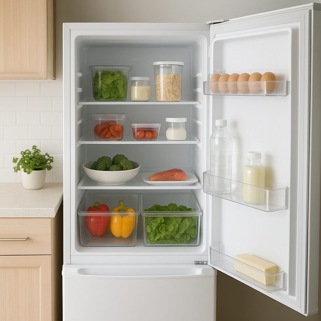 霜がつきにくい整頓された冷蔵庫