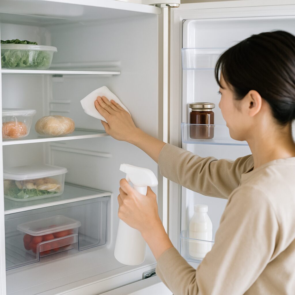 整理整頓され清潔に保たれた、カビ予防ができている冷蔵庫内