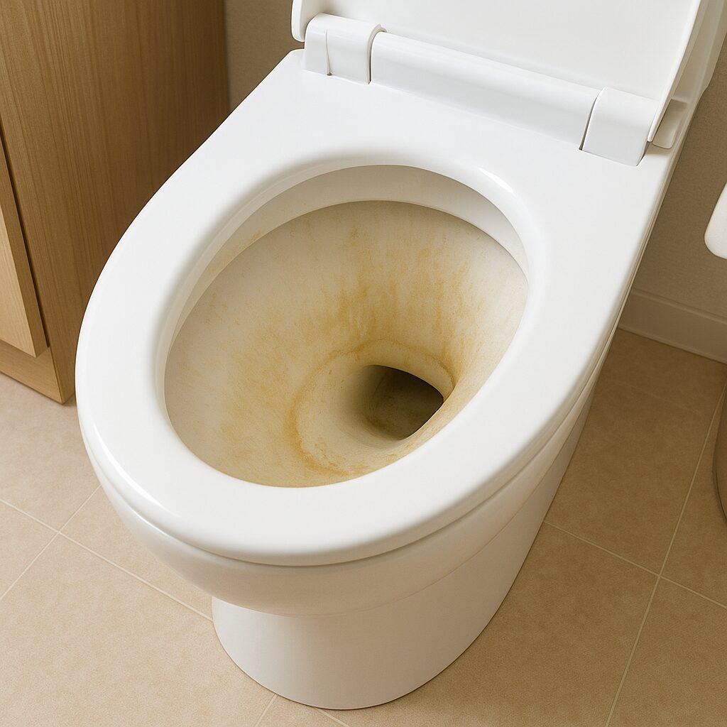 黄ばみが気になる家庭のトイレ便器