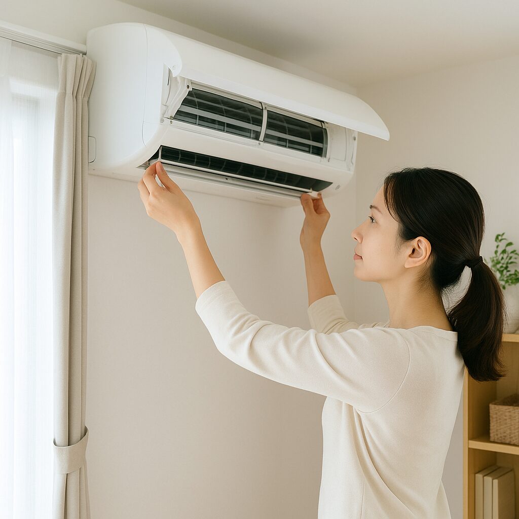 エアコンのカビを予防するための使い方のイメージ