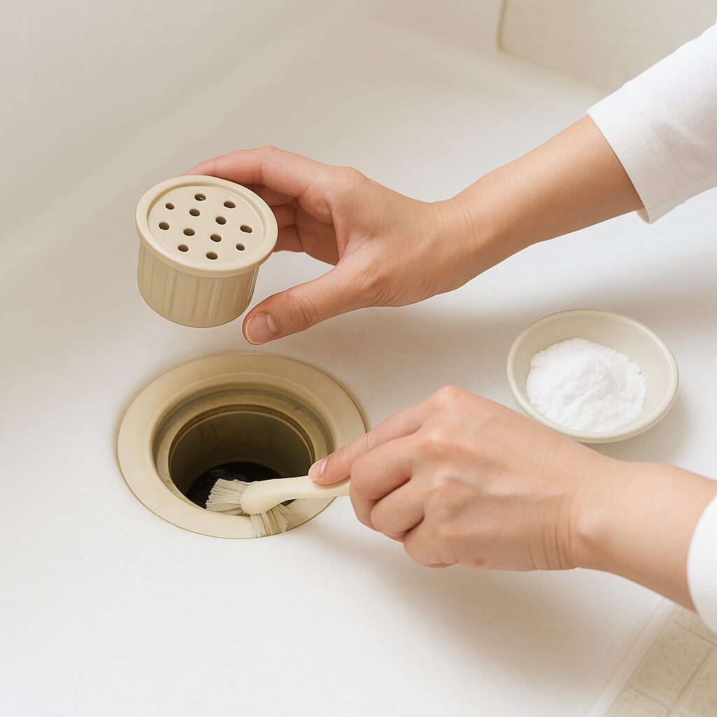 お風呂排水口の分解掃除の手順