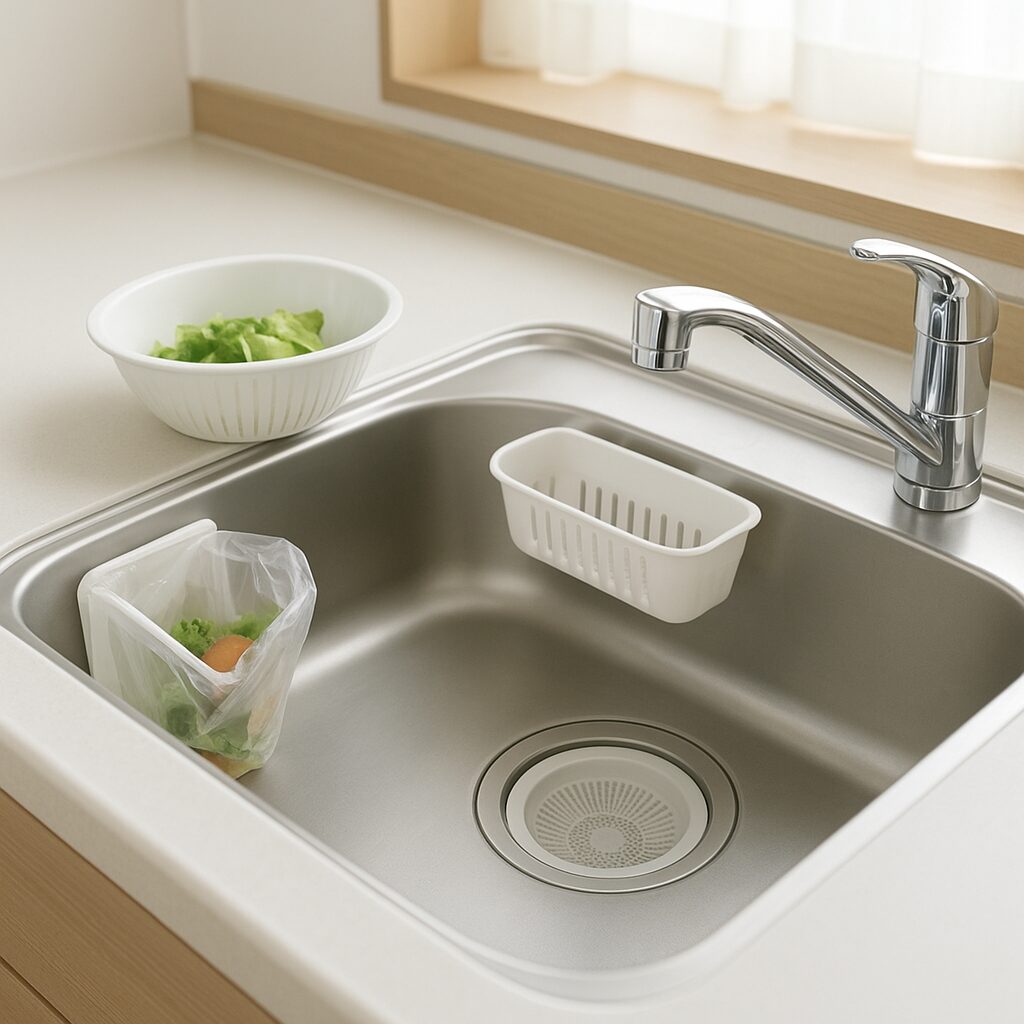 キッチン排水口のぬめりを予防するための工夫