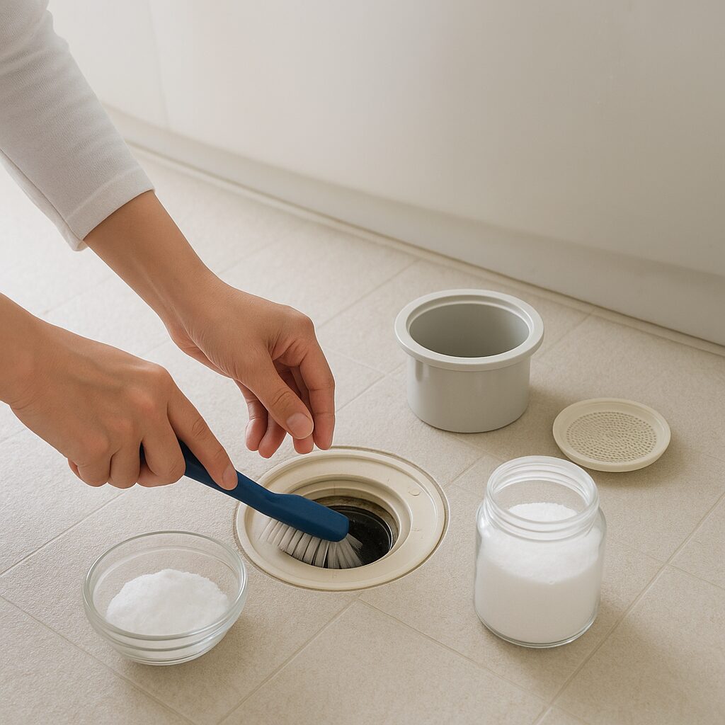 お風呂排水口の分解掃除に使う道具
